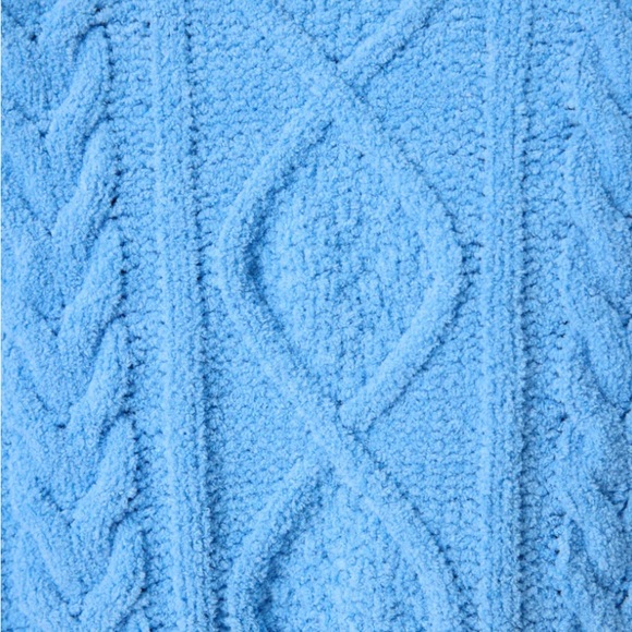Cozy Cable Knit Robe Cardigan - Blue (Sea) Style: RUCKR - Picture 4 of 11